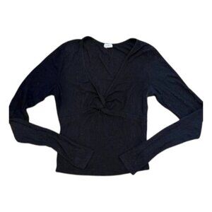 🧁Garage Black Long Sleeve Top Emo Goth Grunge Y2K 90s
